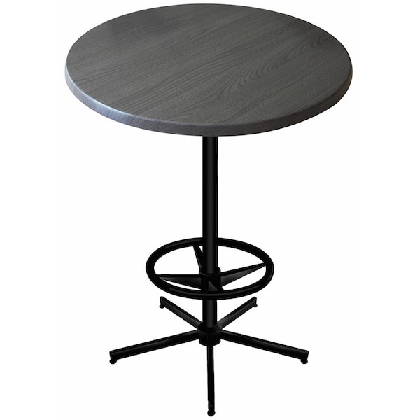 42" Tall In/Outdoor All-Season Table, 30" dia. Charcoal Top